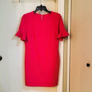 Calvin Klein Short Sleeves Sheath Dress - Size 12